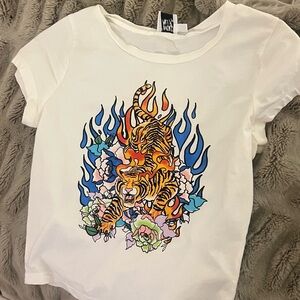 White Tiger Graphic baby tee